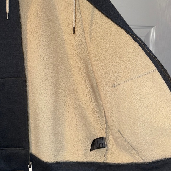 The North Face Men’s Campshire Full-Zip Sherpa Lined Hoodie – Charcoal Gray L - Picture 5 of 8